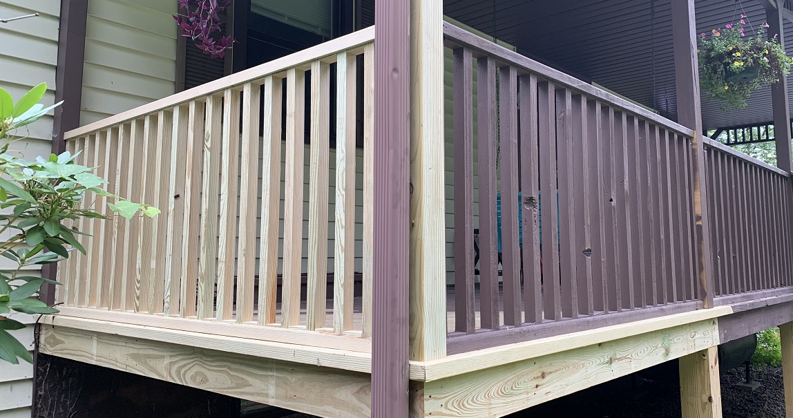 We build custom decks and railings